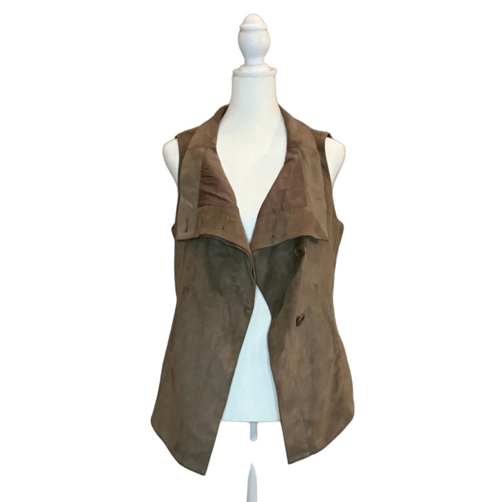 BCBG suede vest size small